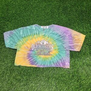 Old-Setters Music Festival Shirt Women L 20x16 Summer Cropped